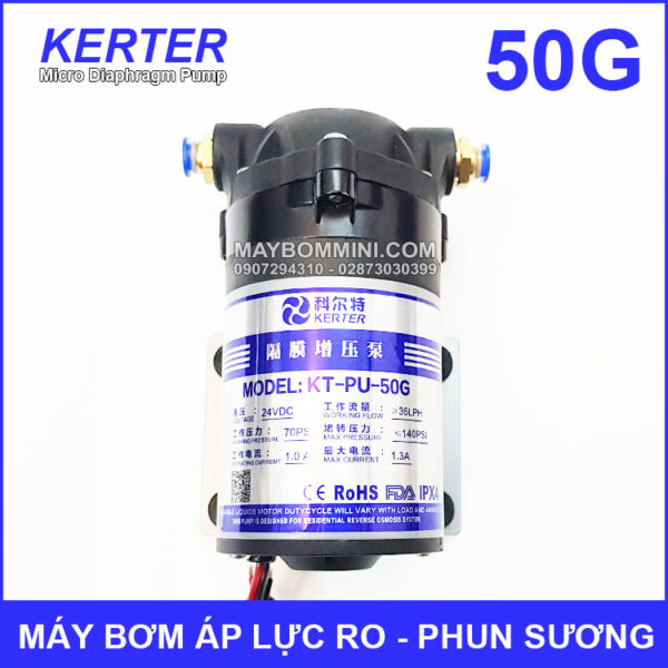 May bom ap luc 24V phun suong RO 50G chinh hang