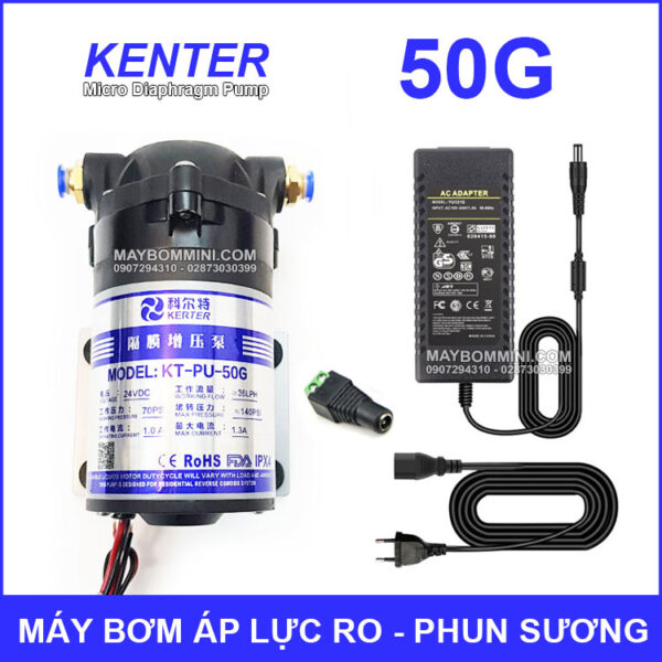 May bom ap luc 24V phun suong RO 50G kem nguon dien