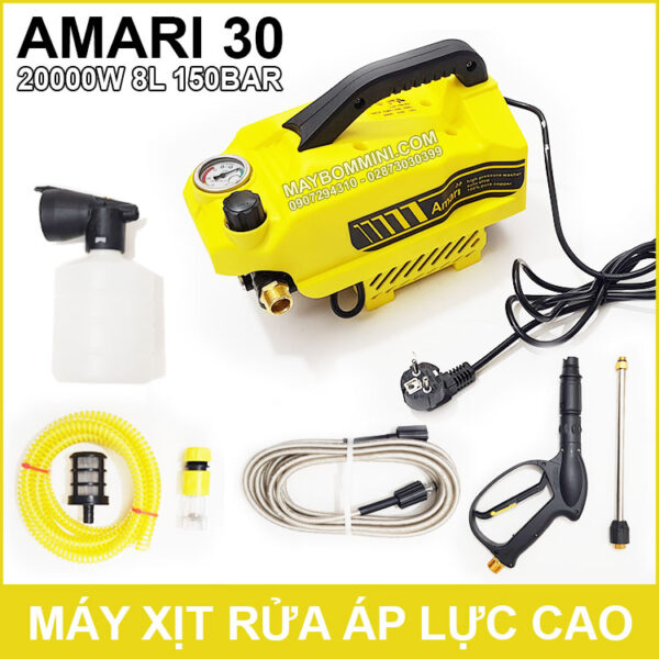 May bom ap luc cao rua xe ve sinh may lanh 1800W 120bar Amari 1