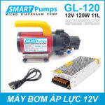 May bom ap luc mini Smarpumps 12V 120W GL120 kem nguon