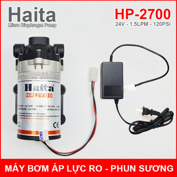May bom ap luc phun suong 24V HP 2700 Haita kem nguon chinh hang