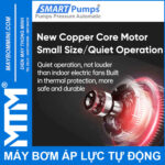 May bom ap luc tu dong 12V 130W 15L Smartpumps chinh hang motor day dong cao cap