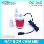 May bom chim mini 12v 20w 700l DC 04D Smartpumps