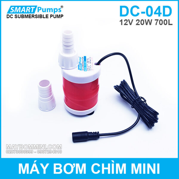 May bom chim mini 12v 20w 700l DC 04D Smartpumps