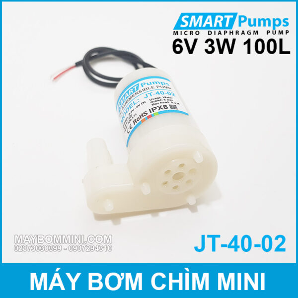 May bom chim mini 6V 3W 100L Smartpumps JT 40 02