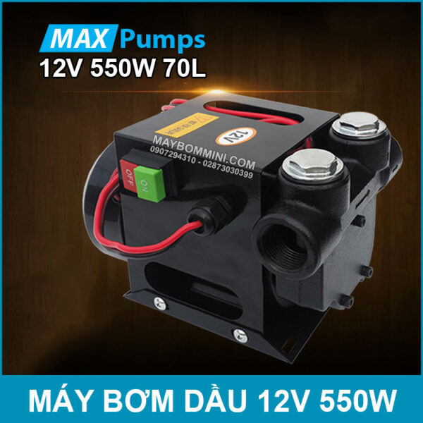 May bom dau 12V 550W 70L Maxpumps chinh hang