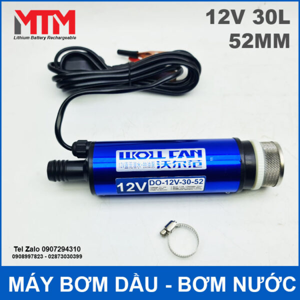 May bom dau bom chat long 12V 100W 30L 52mm