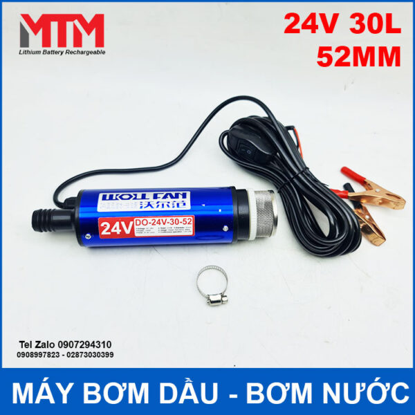 May bom dau bom chat long 24V 100W 30L 52mm gia re