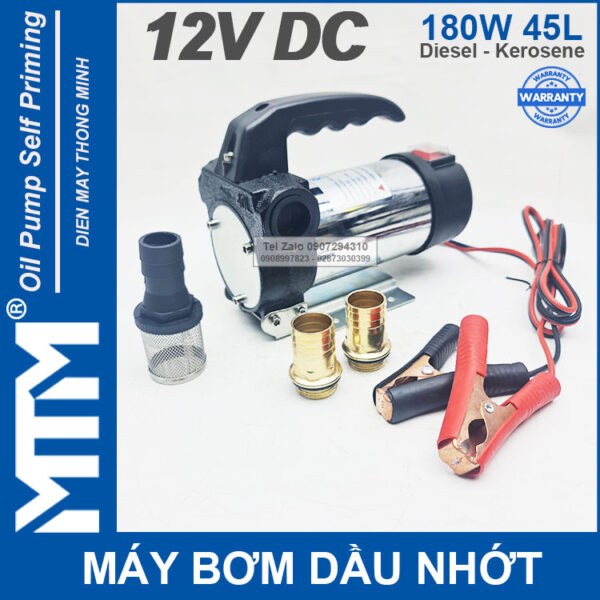 May bom dau nhot 12V 180W 45L Oring MTM