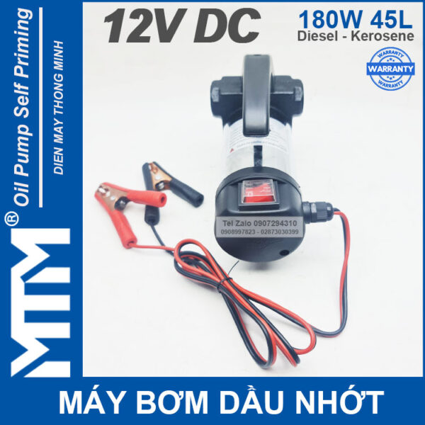 May bom dau nhot 12V 180W 45L Oring MTM da nang mini