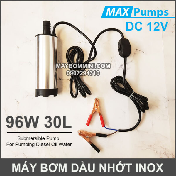 May bom dau nhot 12V 30L DO inox