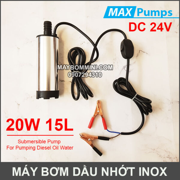 May bom dau nhot 24V 15L DO inox