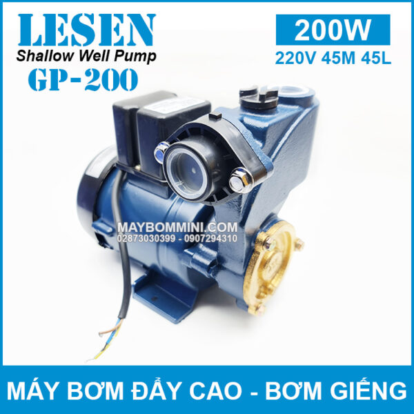 May bom nuoc day cao bom nuoc gieng bom len bon 220v 200w 45l Lesen gp 200