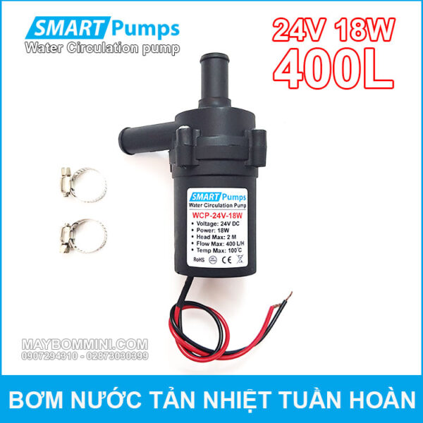May bom nuoc tan hiet tuan hoan 24V 18W 400L Smartpumps