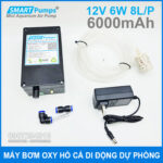 May bom oxy du phong 8L 6W 12V 6Ah