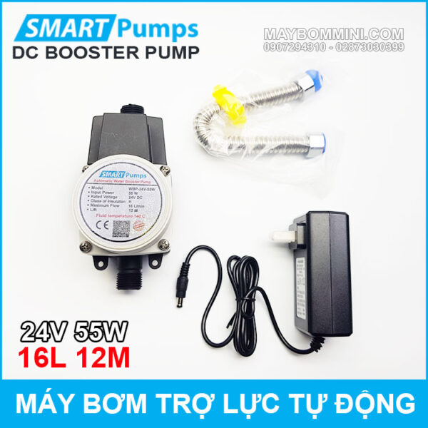May bom tro luc nuoc tu dong 24v 55w 16l smartpumps