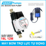 May bom tro luc nuoc tu dong 24v 55w 16l smartpumps chinh hang gia re
