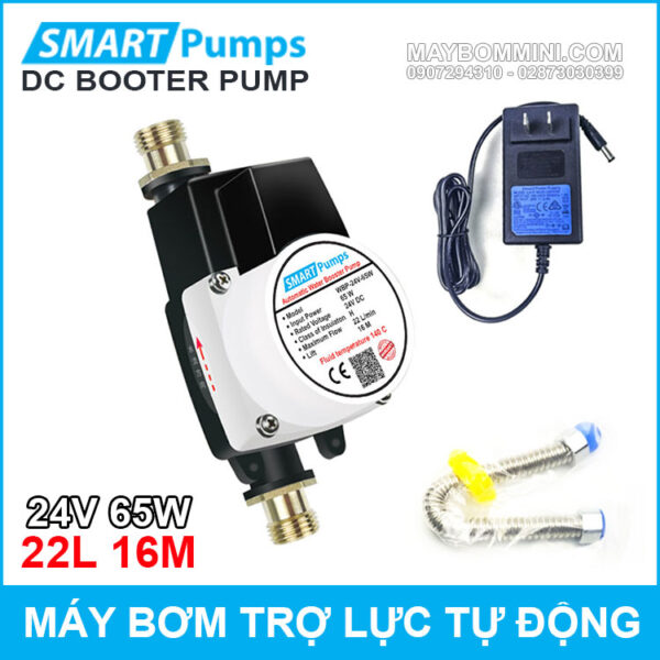 May bom tro luc nuoc tu dong 24v 65w 22l smartpumps chinh hang
