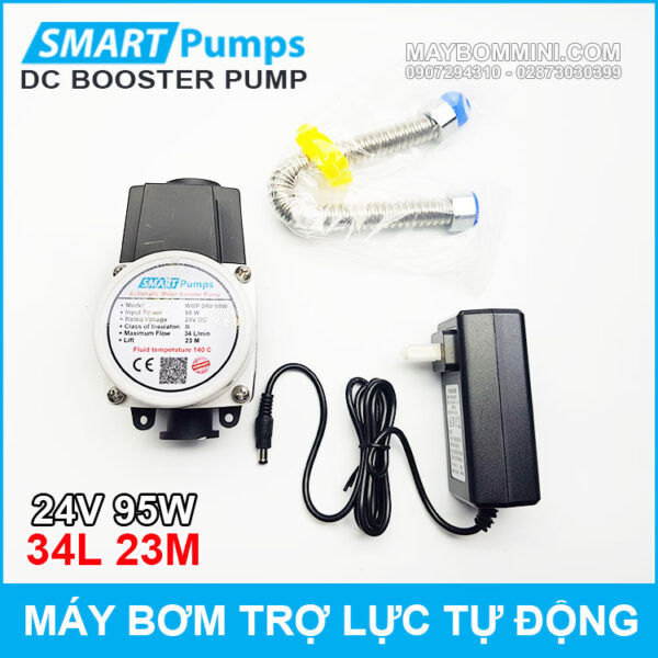 May bom tro luc nuoc tu dong 24v 95w 34l smartpumps