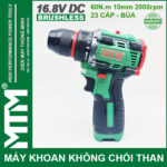 May khoan bat vit khong choi thang 16V MTM M168 10mm 60N 2000rpm 23 cap co bua