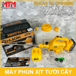 Máy phun xịt tưới cây pin 21V 6L Hukan - kèm pin và sạc