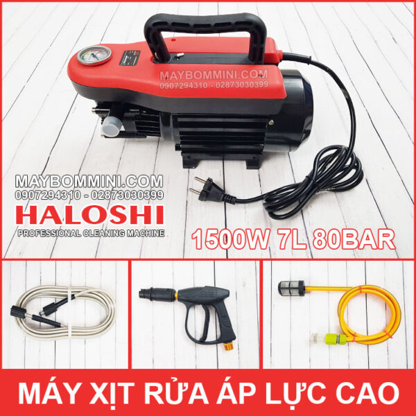 May rua xe ap luc cao 220V 1500W 7L 70bar Haloshi Thai Lan