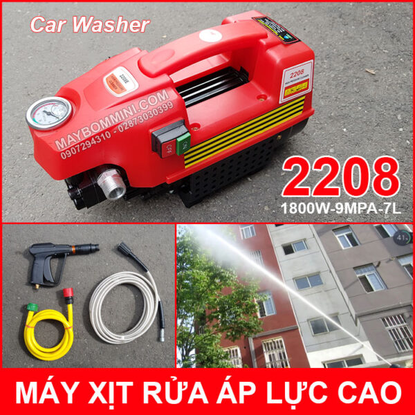 May rua xe ap luc cao 220V 1800W 2208