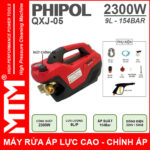 May rua xe ap luc cao 220V 2300W 9L 154Bar Phipol QXJ05 loi dong chinh ap gia re