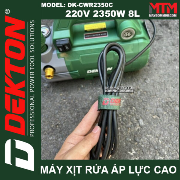 May rua xe ap luc cao 220V 2350W 8L Dekton DK CWR2350C day nguon