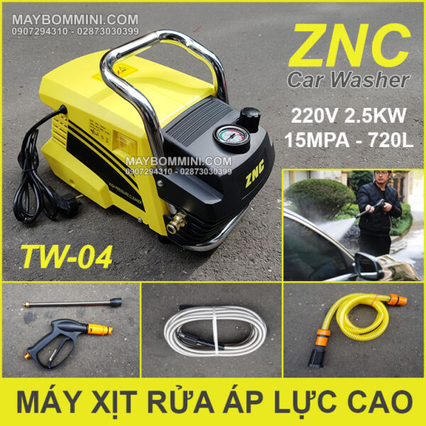 May rua xe ap luc cao 220V 2500W ZNC