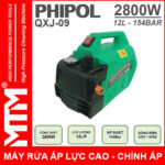 May rua xe ap luc cao 220V 2800W 12L 154Bar Phipol QXJ09 loi dong chinh ap phia truoc phai 2