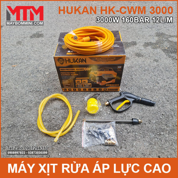 May rua xe ap luc cao 220V 3000W 12L Hukan HK CWM 3000 phu kien