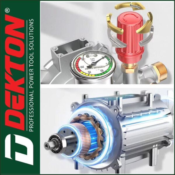 May rua xe ap luc cao 220V 3000W 14L180bar Dekton DK CWR3001 motor chinh ap may rua xe