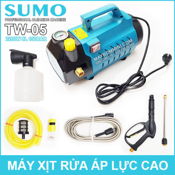 May rua xe ap luc cao co chinh ap 220V 2200W Sumo TW05