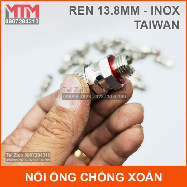 Noi chong xoan ong 13mm inox taiwan ren ngoai