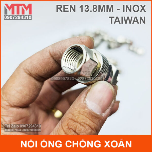Noi chong xoan ong 13mm inox taiwan ren trong
