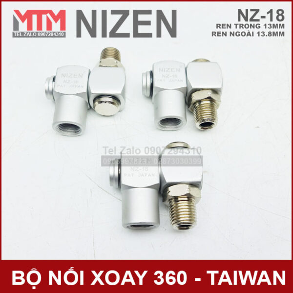 Noi xoay 360 inox ren 13mm TAIWAN