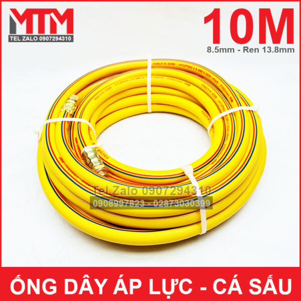 Ong ap luc rua xe phun thuoc sau 8mm ren 13mm 10 met Crocodile Ca Sau