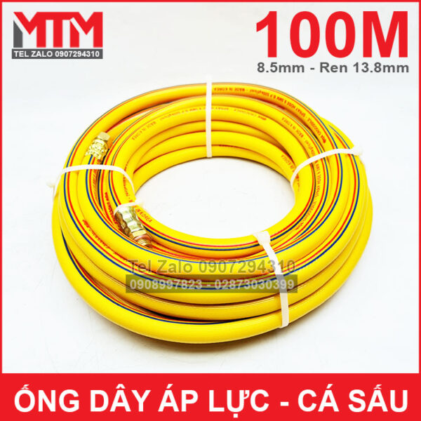 Ong ap luc rua xe phun thuoc sau 8mm ren 13mm 100 met Crocodile Ca Sau