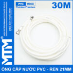 Ong day cap nuoc tuoi cay rua xe ve sinh nha cua ren inox 21mm 30met