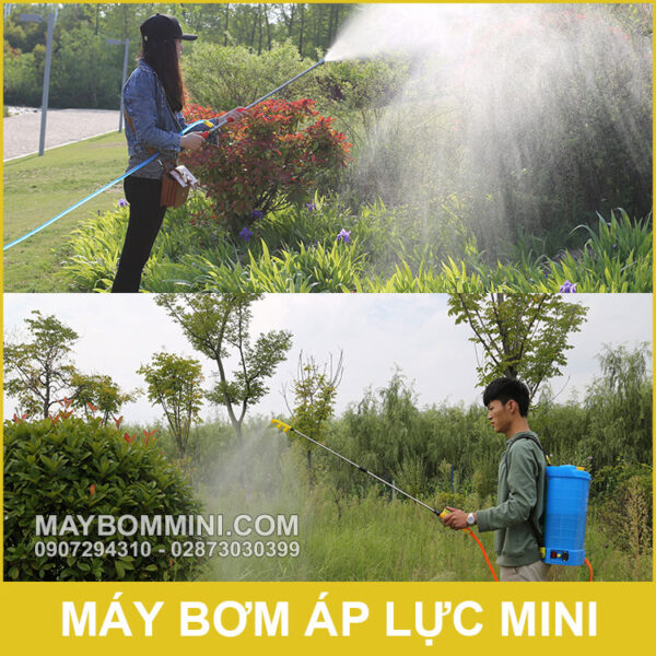 Phun xit thuoc bang may bom mini 12V
