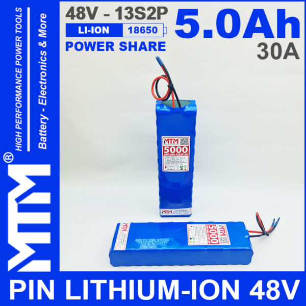 Pin LITHIUM ION 48V 5AH 30A 13S2P MTM 5000mah