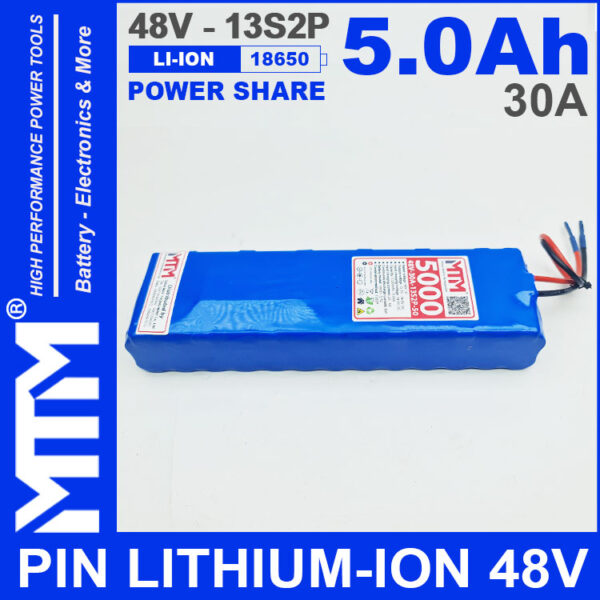 Pin LITHIUM ION 48V 5AH 30A 13S2P MTM