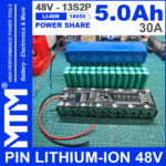 Pin LITHIUM ION 48V 5AH 30A 13S2P MTM mach 48V