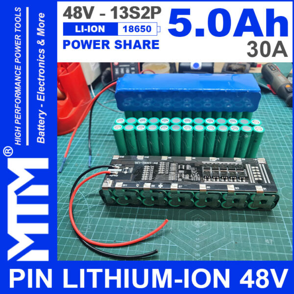 Pin LITHIUM ION 48V 5AH 30A 13S2P MTM mach 48V