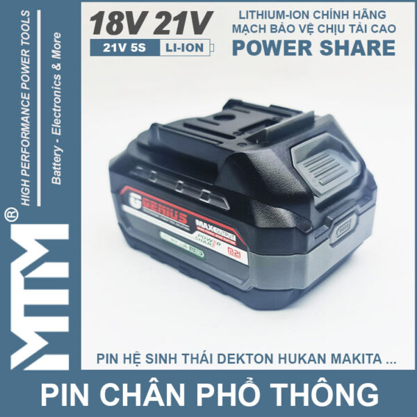 Pin chan pho thong 10cell 80A Led bao pin 2 ben chinh hang