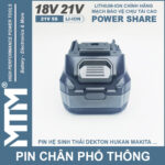 Pin chan pho thong 10cell 80A Led bao pin 2 ben mat truoc