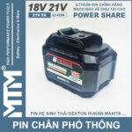 Pin chan pho thong 15cell 80A Led bao pin 2 ben cao cap