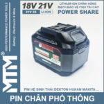 Pin chan pho thong 15cell 80A Led bao pin 2 ben chinh hang
