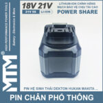 Pin chan pho thong 15cell 80A Led bao pin 2 ben mat sau